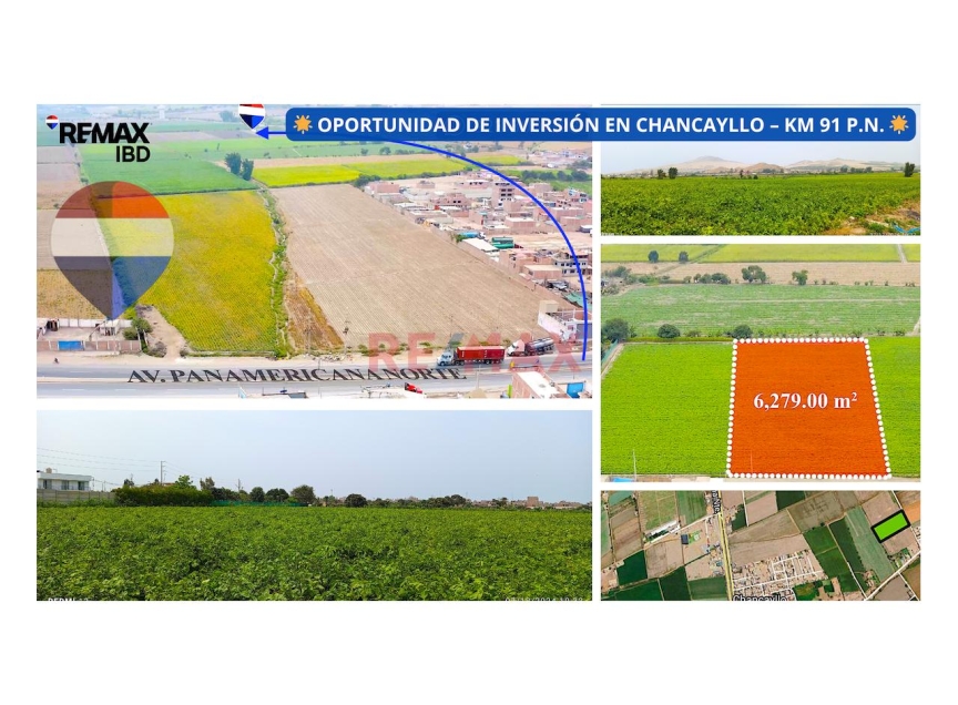 terreno - venta - Area: 6279.30m2 - Venta De Terreno / Logístico En Chancayllo – Km 91 Panamericana Norte