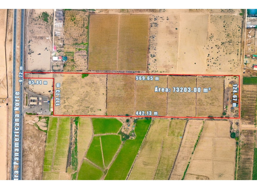 terreno - venta - Area: 73200.00m2 - Venta De Terreno Industrial Z I3 De 7 Hectareas Ubicado En La Panamericana Norte Km 97 – Cerca Al Me