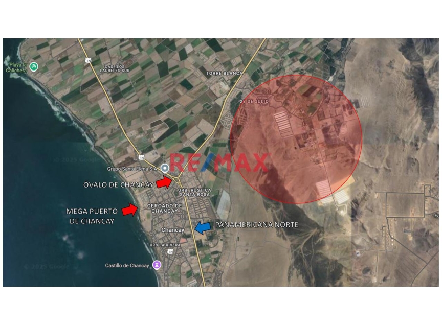 terreno - venta - Area: 100000.00m2 - Venta De Terreno Industrial De 10 Ha A Un Paso Del Megapuerto Chancay